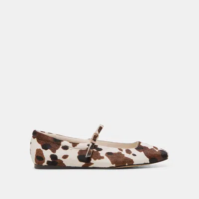 Dolce Vita Reyes Ballet Flats Cocoa Taurus Calf Hair