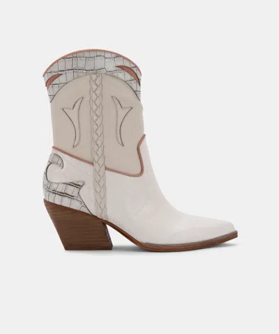 Recurate Loral Booties Ivory Leather - Re:vita