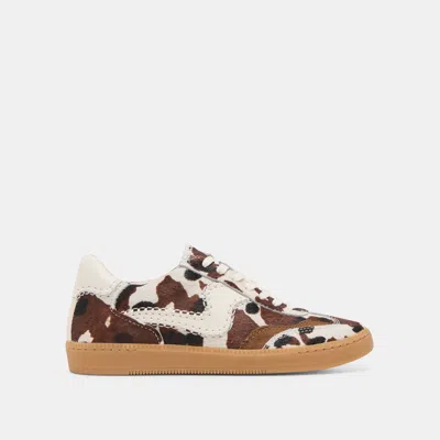 Dolce Vita Notice Stitch Sneakers Cocoa Taurus Calf Hair