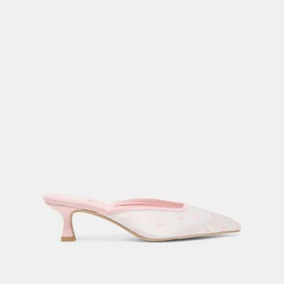 Dolce Vita Cleo X Byrdie Golf Wide Heels Pink Floral Satin