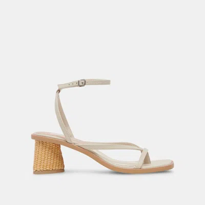 Recurate Banita Wide Sandals Ivory Leather - Re:vita