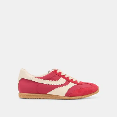 Dolce Vita Limit Sneakers Crimson Nylon In Red