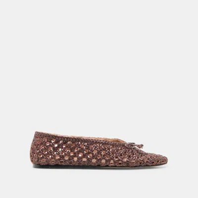 Dolce Vita Edda Ballet Flats Brown Woven Leather