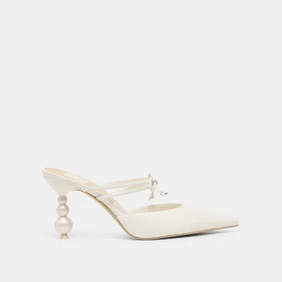 Dolce Vita Klaire Pearl Heels True White Leather
