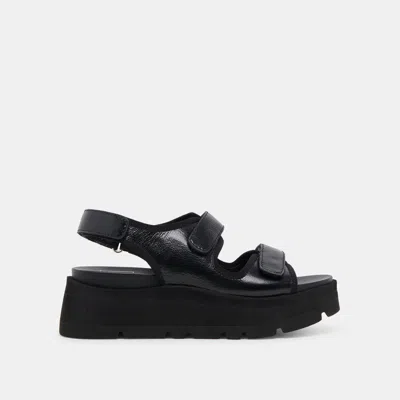 Trove Dubai Sandals Midnight Crinkle Patent - Re:vita