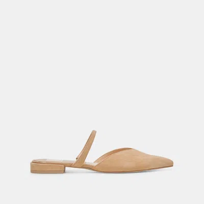 Trove Kanika Wide Flats Tan Suede - Re:vita