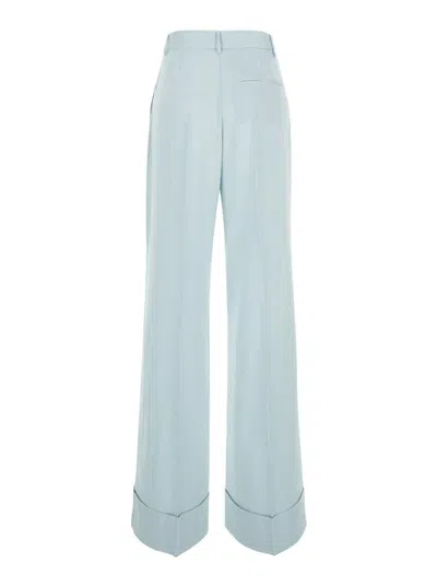 The Andamane Light Blue Straight Pants With Pinces In Line Blend In Blue