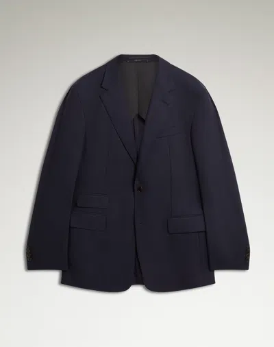 Dunhill Wool High Twist Cavendish Jacket In Blue