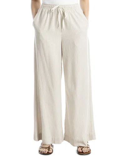 Max Studio Drawstring Linen-blend Pant In Neutral