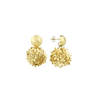 Lott. Gioielli Women's Light Gold Earrings Daisy Flower Globe M