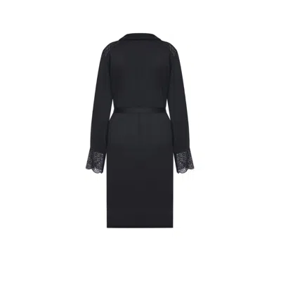 House Of Silk Women's Béatrice Satin Robe Black