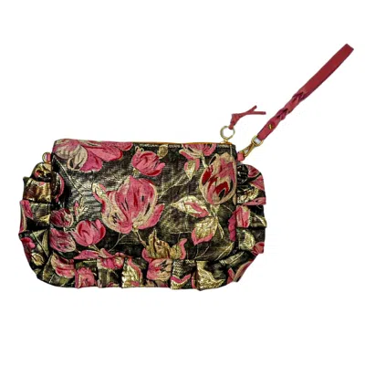 Foundling London Women's Pink / Gold / Black Dolly Green Handbag