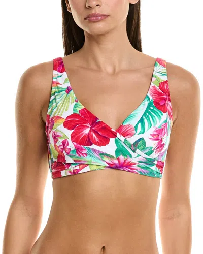 Tommy Bahama Island Cays Fiesta Underwire Wrap Bikini Top In Multi