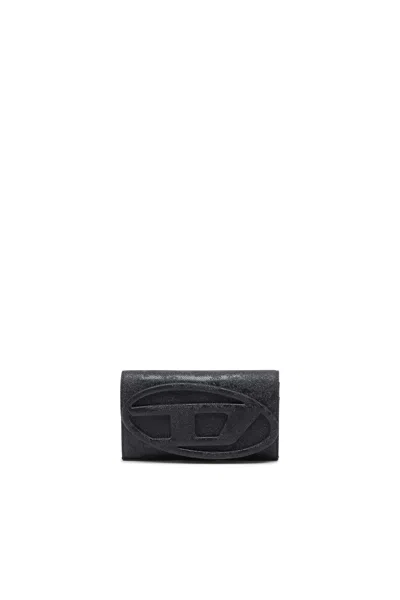 Diesel Wallet Purse In Glitter-camo Lurex