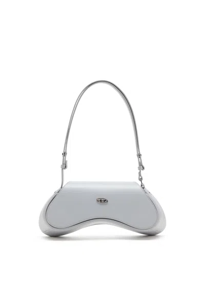 Diesel Play-crossbody Bag In Semi Gloss Leather In Gray