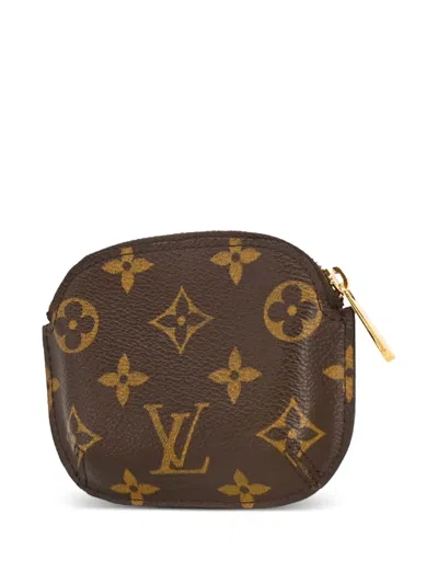 Pre-owned Louis Vuitton 2006 Monogram Shilling Coin Wallet In Brown