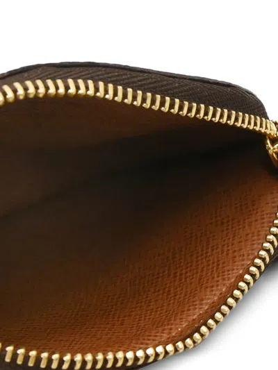 Pre-owned Louis Vuitton 2006 Monogram Shilling Coin Wallet In Brown