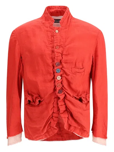 Undercover Linen Jacket In Red