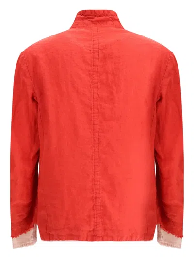 Undercover Linen Jacket In Red