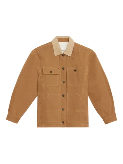 Isabel Marant Long Sleeve Casual Jacket In Brown