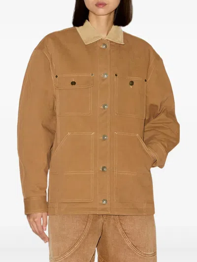 Isabel Marant Long Sleeve Casual Jacket In Brown