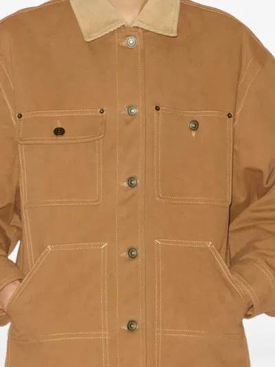 Isabel Marant Long Sleeve Casual Jacket In Brown