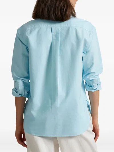 Polo Ralph Lauren Relaxed Fit Cotton Oxford Shirt In Blue
