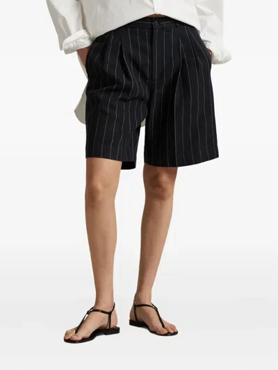 Polo Ralph Lauren Pinstripe Pleated Shorts In Multi