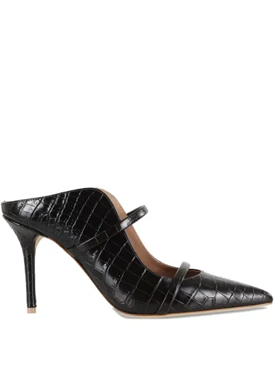 Malone Souliers 85mm Maureen Crocodile-effect Pointed-toe Mules