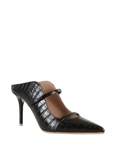 Malone Souliers 85mm Maureen Crocodile-effect Pointed-toe Mules