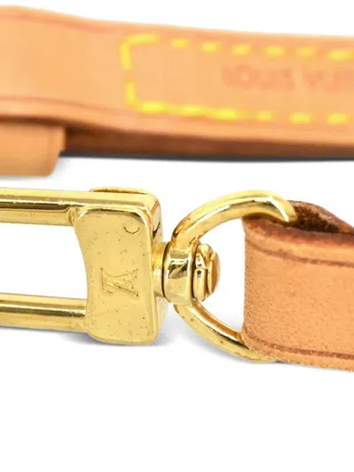 Pre-owned Louis Vuitton 1990-2000s Leather Shoulder Strap In Neutral