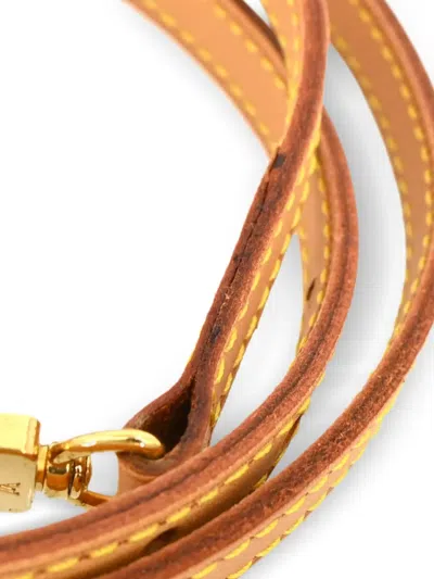Pre-owned Louis Vuitton 1990-2000s Leather Shoulder Strap In Neutral