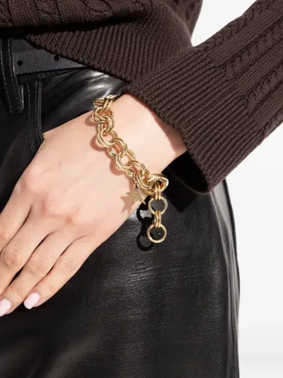 Golden Goose Chain Link Star Charm Bracelet In Gold