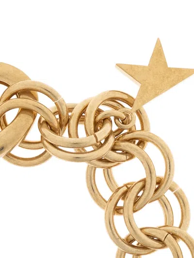 Golden Goose Chain Link Star Charm Bracelet In Gold