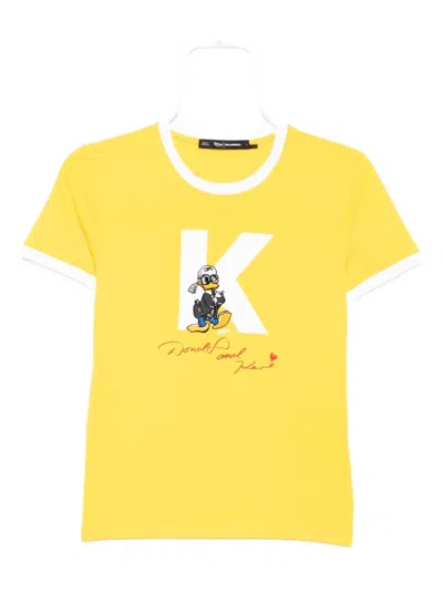 Karl Lagerfeld X Disney T-shirt In Yellow