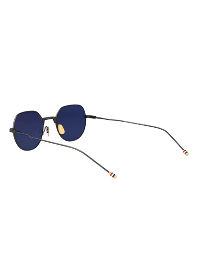 Thom Browne Round-frame Sunglasses In Blue