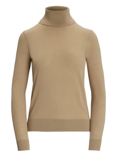 Ralph Lauren Roll-neck Cashmere Sweater In Brown
