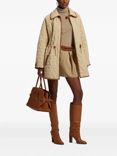 Ralph Lauren Roll-neck Cashmere Sweater In Brown