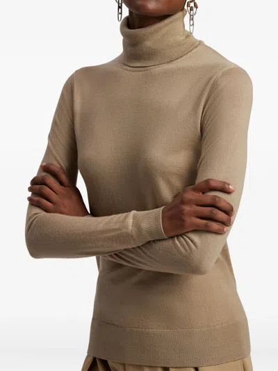 Ralph Lauren Roll-neck Cashmere Sweater In Brown