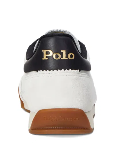 Polo Ralph Lauren Hester Leather-panel Trainers In White