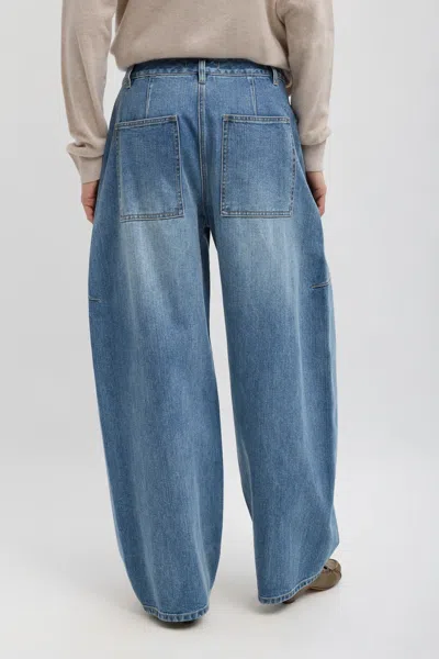 Tibi Classic Wash Denim Sid Jean In Classic Blue