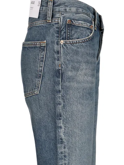 Agolde Womens Enroll Harper Straight-leg Stretch-denim Jeans In Blue