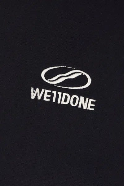 We11 Done Blue Navy Polyester Blend Sweatshirt In Black
