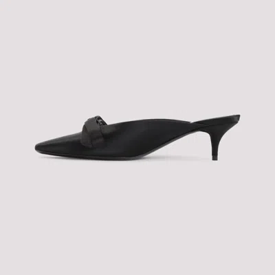 Balenciaga Black Slip On Mules In Black