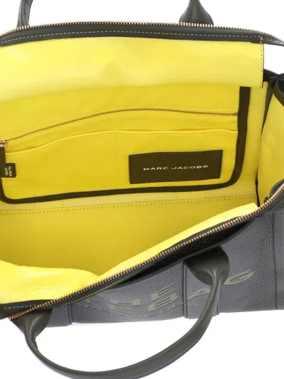 Marc Jacobs Tote Bag With Detachable Strap And Textured Finish In Green
