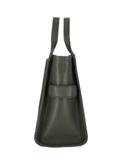 Marc Jacobs Tote Bag With Detachable Strap And Textured Finish In Green