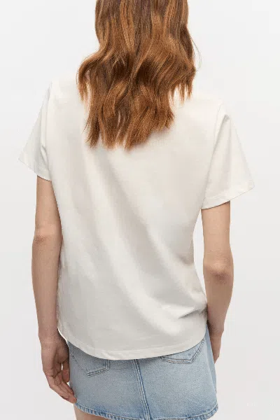 Ganni Grape Print Crew Neck Short Sleeve Top In Neutral