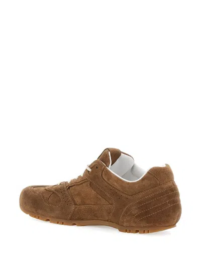 Alohas Tb.56 Suede Cream Leather Sneakers In Brown