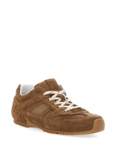 Alohas Tb.56 Suede Cream Leather Sneakers In Brown