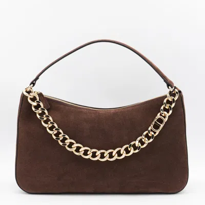 Twinset Chain Strap Shoulder Bag With Structured Shape In Brown